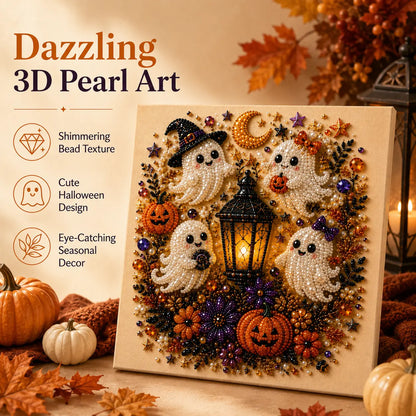 Frameless 3D Beaded Halloween Pearl Diamond Painting