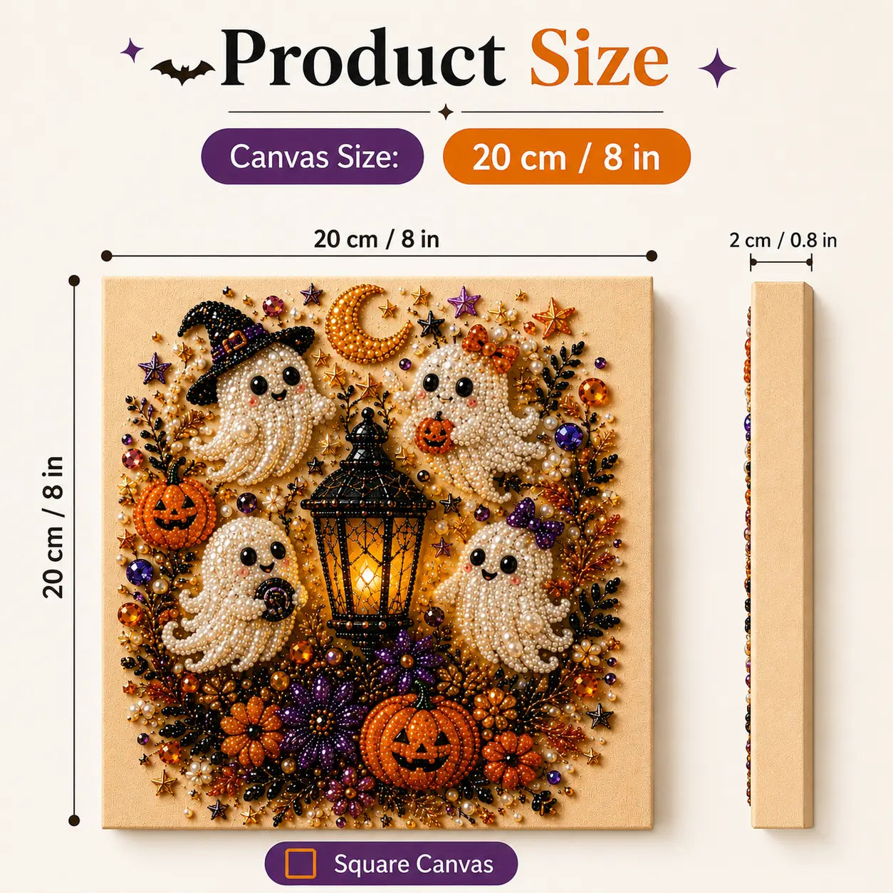 Frameless 3D Beaded Halloween Pearl Diamond Painting