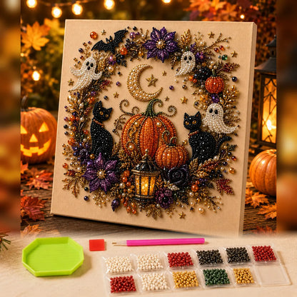 Frameless 3D Beaded Halloween Pearl Diamond Painting