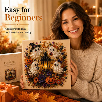 Frameless 3D Beaded Halloween Pearl Diamond Painting