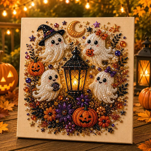 Frameless 3D Beaded Halloween Pearl Diamond Painting